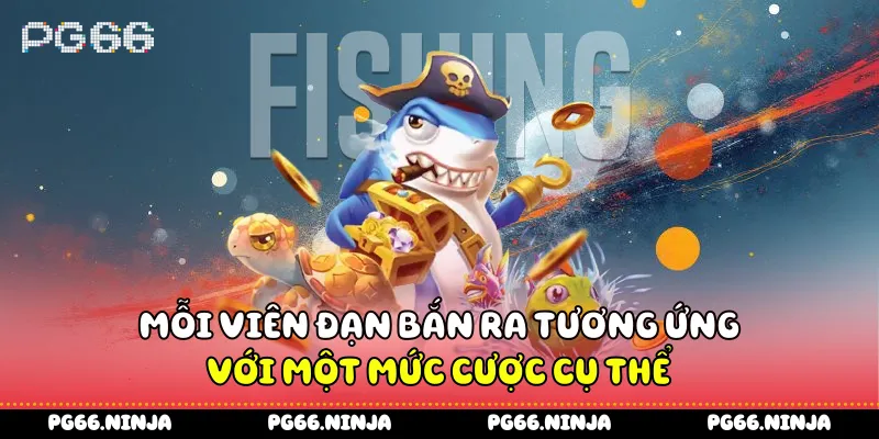 Mỗi viên đạn bắn ra tương ứng với một mức cược cụ thể